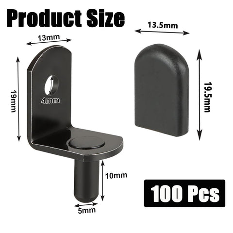 QTLCOHD 5mm shelf pegs side view, robust steel construction.
