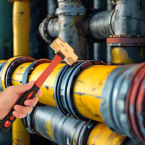 QTLCOHD non-sparking hammer ideal for grease-prone environments and spark-sensitive tasks.