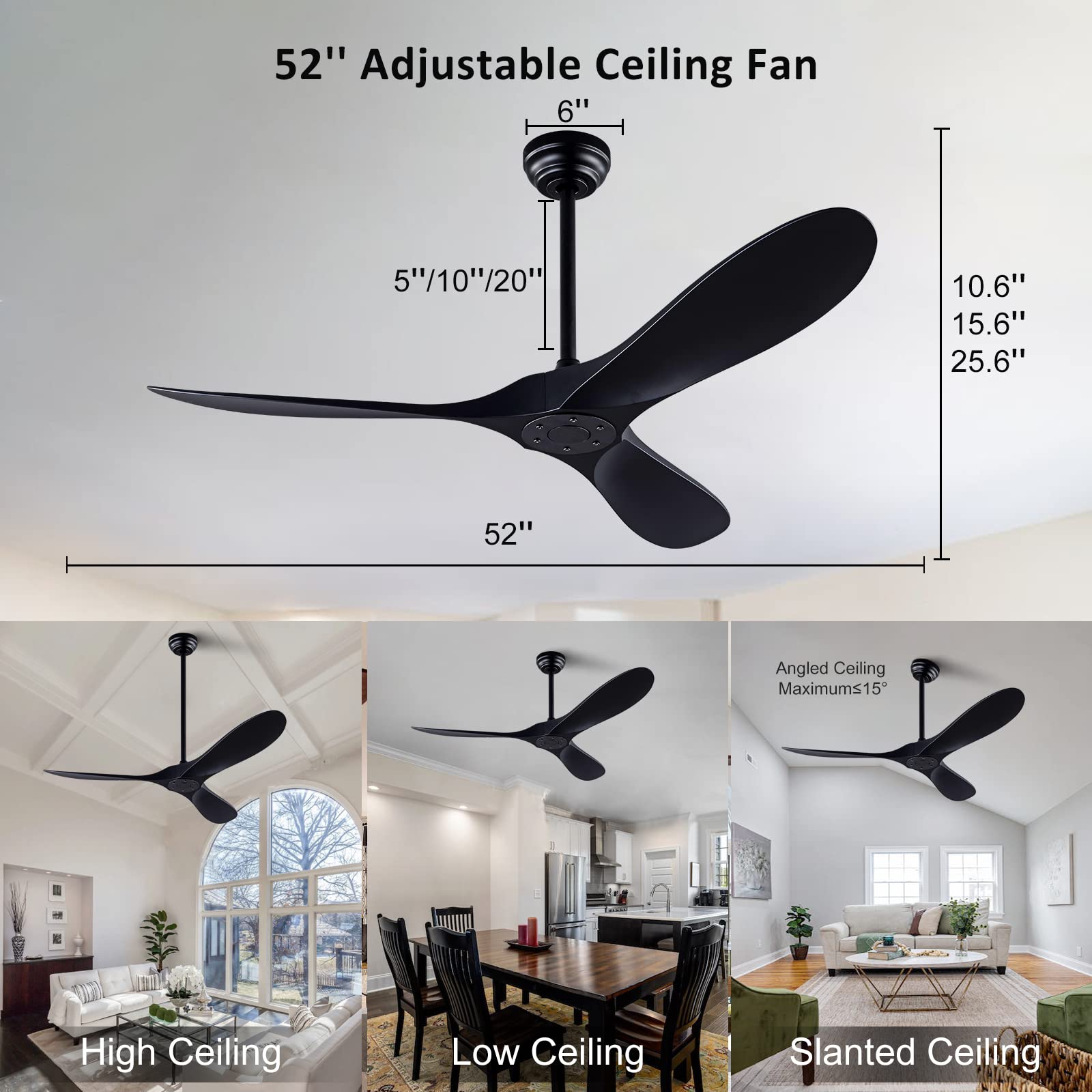 QUTWOB no-lights design suits bedrooms and dining areas without glare.