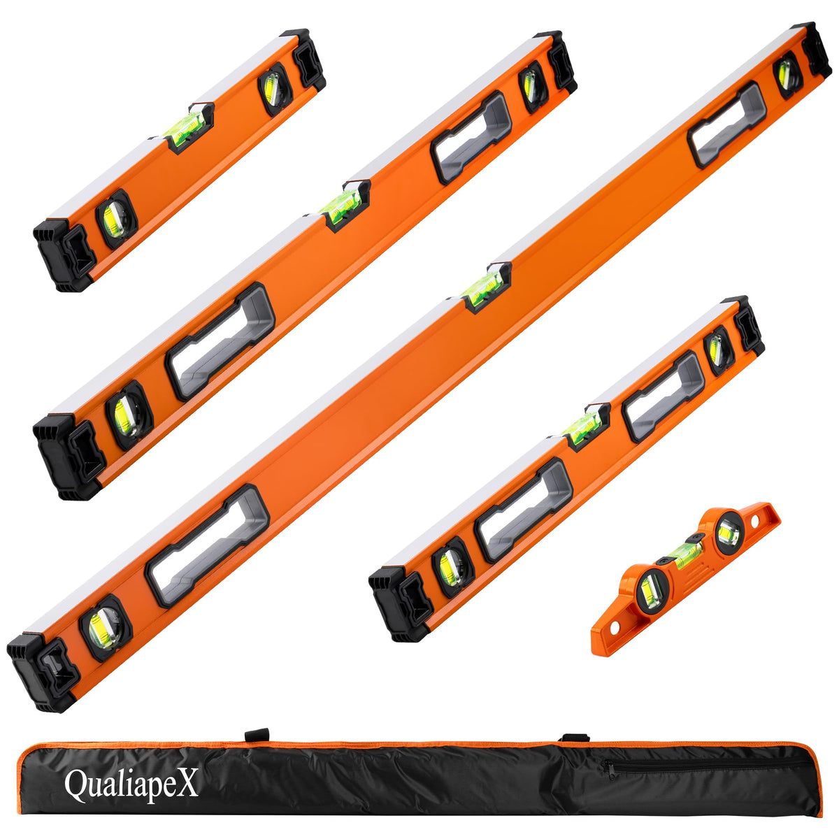 QualiapeX 10-inch spirit level for precise horizontal and vertical alignment.