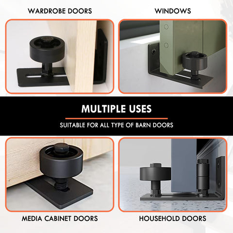 Quality Merch barn door floor guide bottom profile emphasizes easy clearance and alignment
