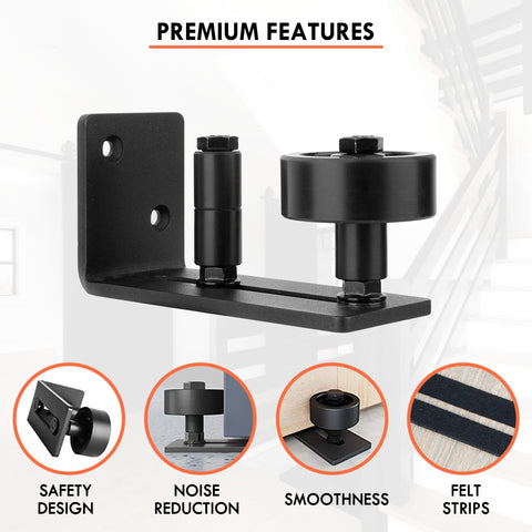 Quality Merch flush design with felt strips reduces noise and obstruction