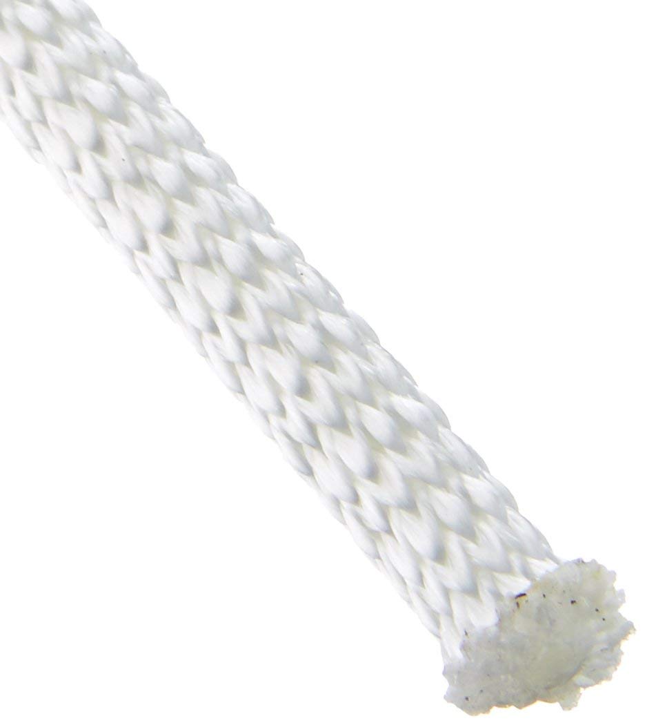 Quality Nylon Rope closeup of white solid braid showing UV and abrasion resistance