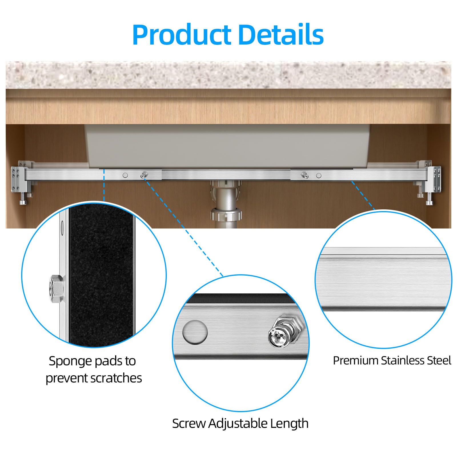 Qualward 15-24 inch range bracket configuration for compact spaces.