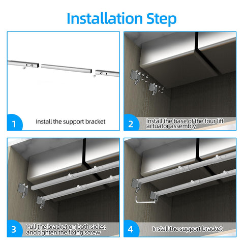 Qualward 21-32 inch range bracket configuration for larger cabinets.