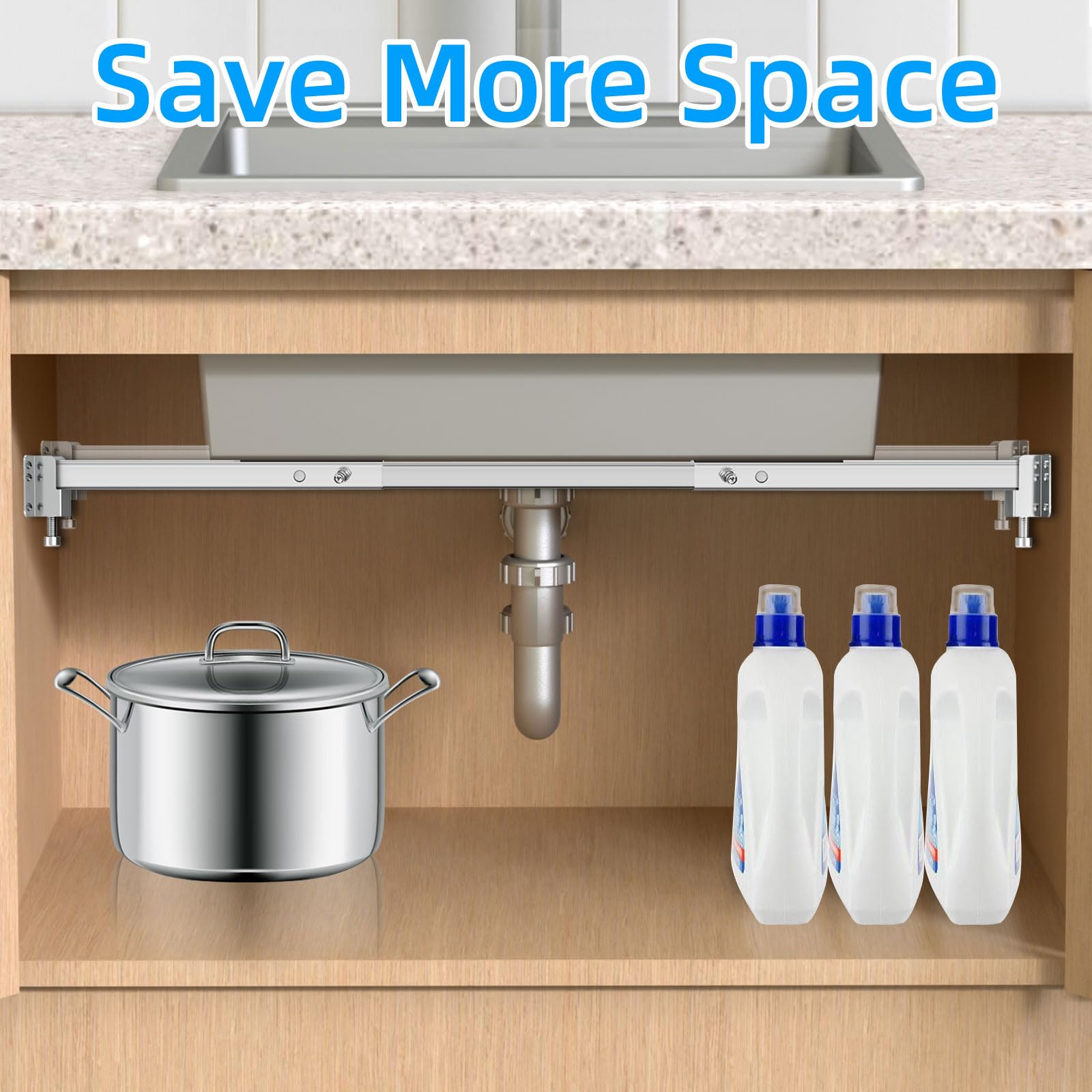 Qualward rustproof design shown for long-lasting sink support.