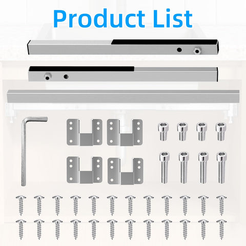 Qualward space-saving brackets enabling more cabinet organization.