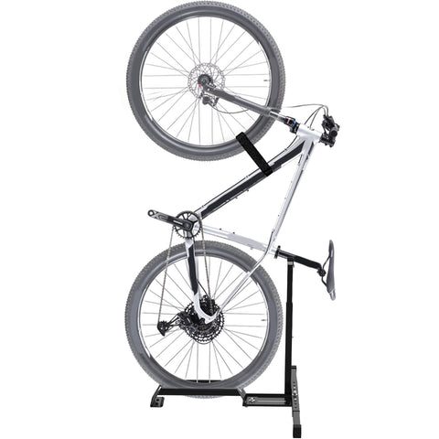 Qualward vertical bike stand base shown for space-saving storage
