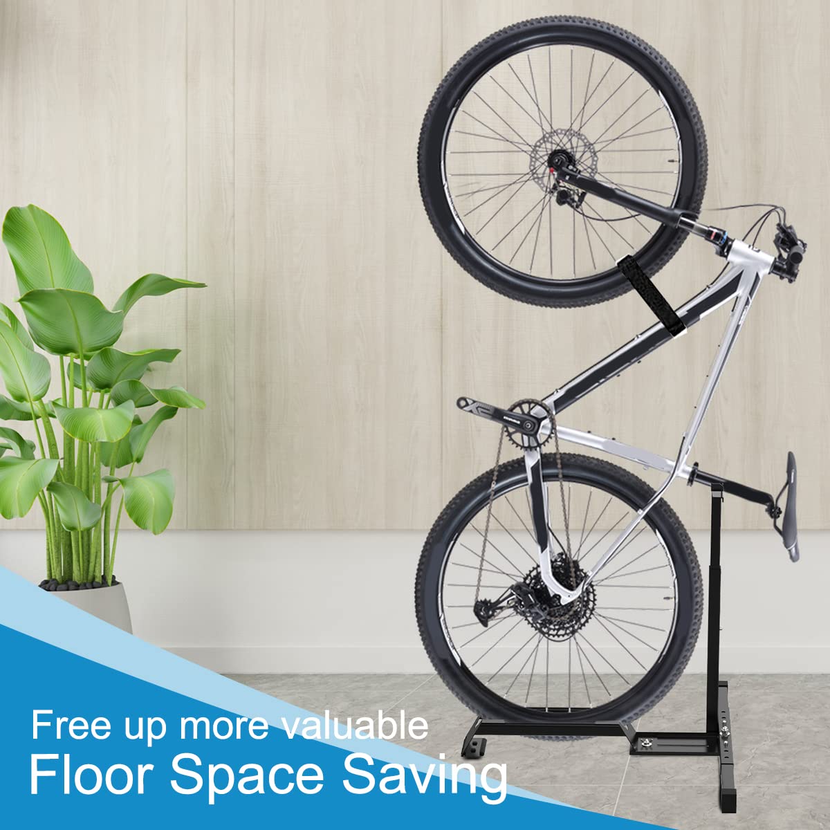 Qualward vertical bike stand easy-assembly highlights quick setup