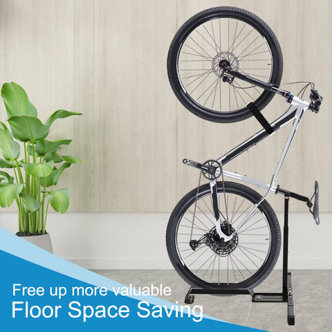 Qualward vertical bike stand easy-assembly highlights quick setup