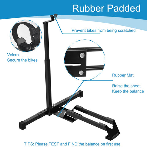 Qualward vertical bike stand powder-coated steel frame for durable indoor storage