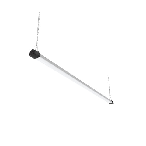 Quarterback 4ft LED shop light with inline switch for efficient workspace illumination.