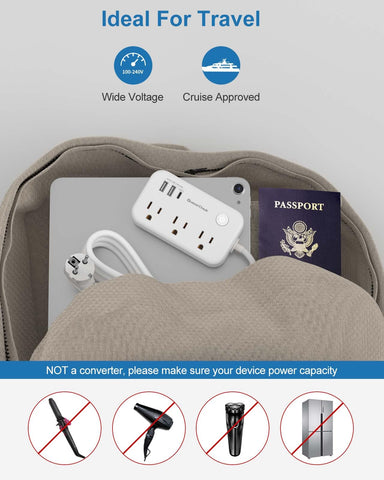 QuasarCheuk Type E/F adapter on a cruise ship as a tidy charging hub.