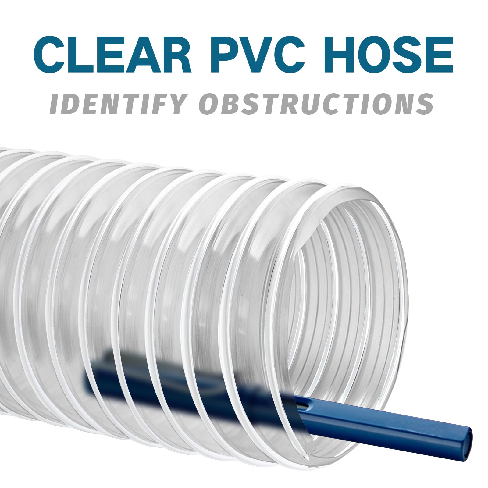 Qucship dust hose with grounded ends for safe discharge.