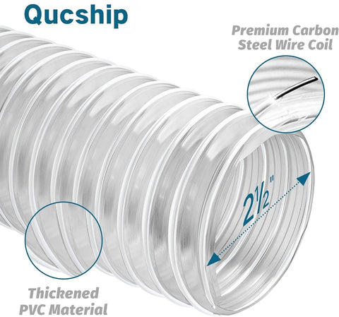 Qucship thickened PVC hose emphasizing puncture resistance during use.