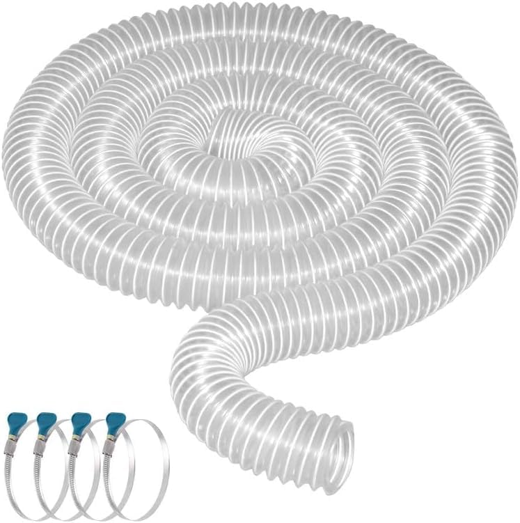 Qucship heavy PVC dust hose with coil reinforces durability and reduces tangling