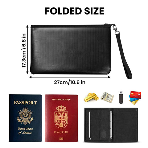 Quctak fireproof money bag seamless bottom design.