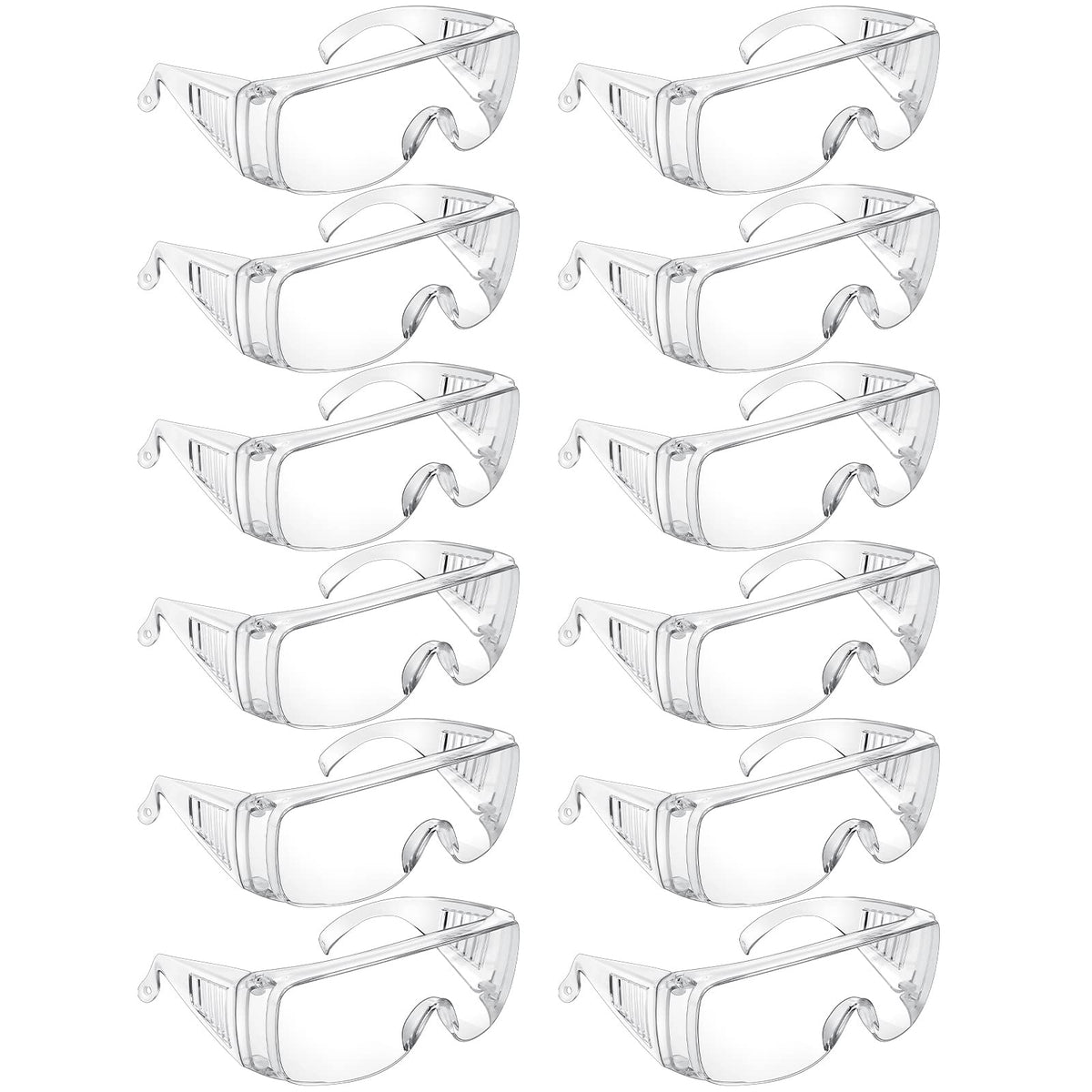 Queekay safety goggles clear-frame view for wide visibility during tasks.