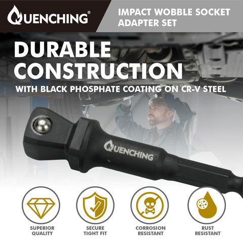QUENCHING 1-2 drive extension adds leverage for heavy-duty tasks