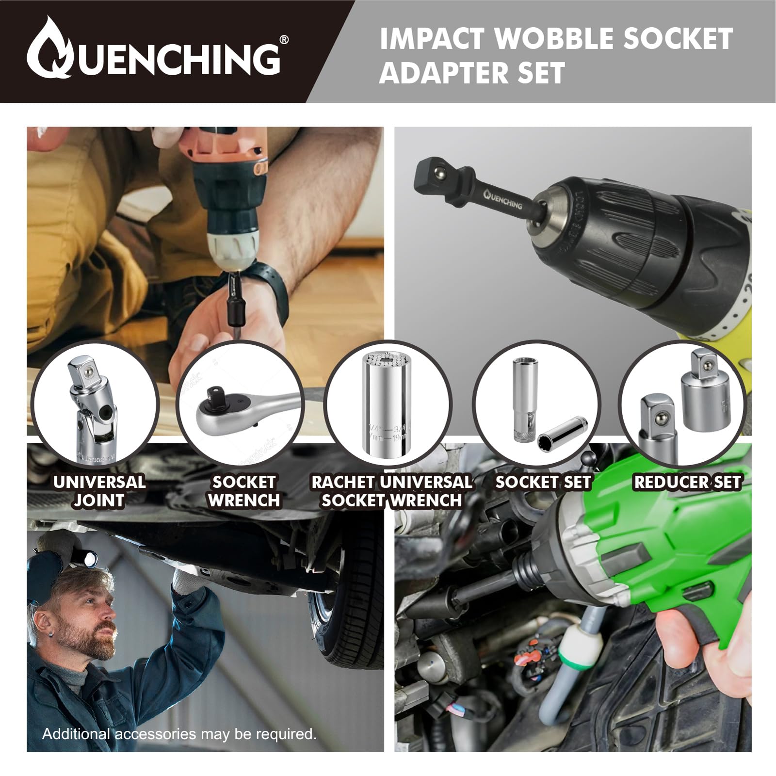 QUENCHING extension holder keeps tools organized and ready
