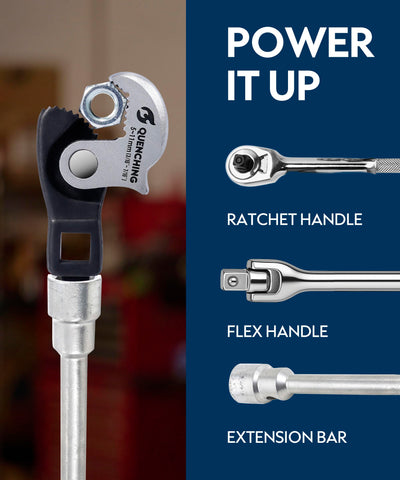 QUENCHING wrench set ideal for engine bays and brake-area tasks