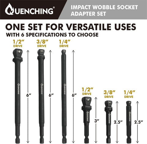QUENCHING wobble extension 6-inch for deeper reach in tight areas