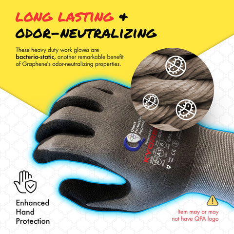 Quest Protective Apparel vertical graphene integration highlight in glove construction