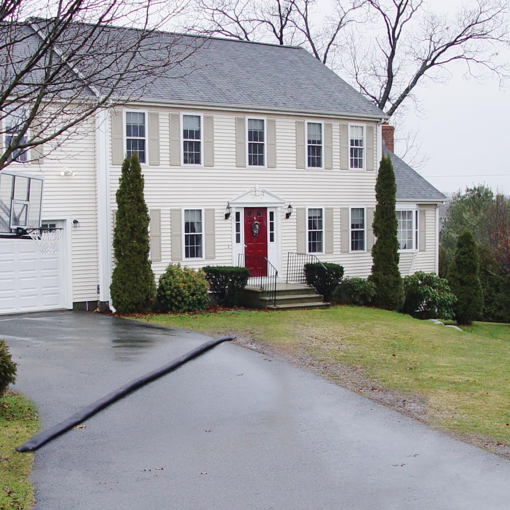 Doorway protection setup showing barrier across entry