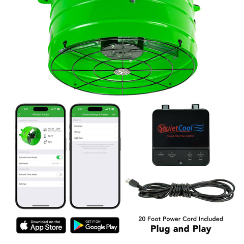 Quietcool AFG SMT ES-3.0 with smart app control for automated fan operation