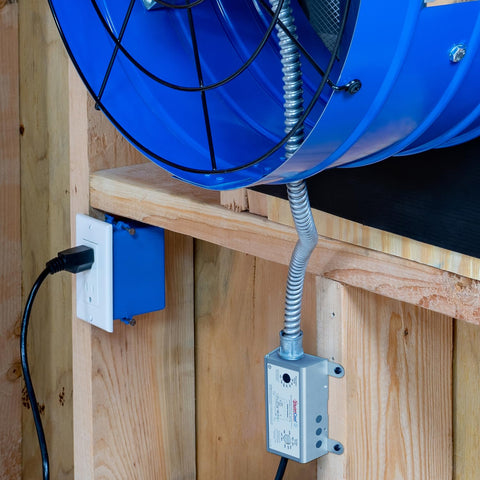 Quietcool installation step image shows a straightforward humidistat replacement process.