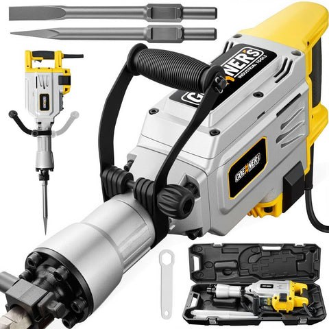Quietex demolition hammer main body delivers high-power performance for fast concrete breaking.
