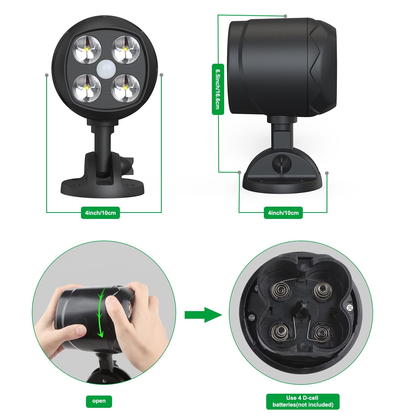 Quilttered IP65 waterproof exterior light durable against rain and snow