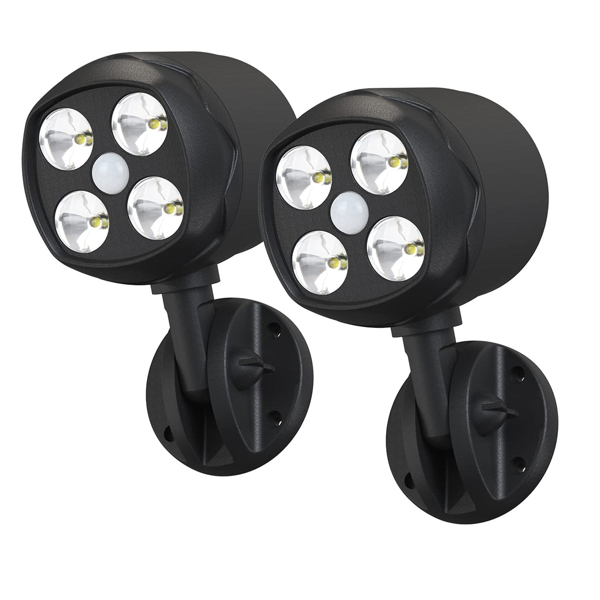 Quilttered motion sensor outdoor lights package view ready for wall mounting