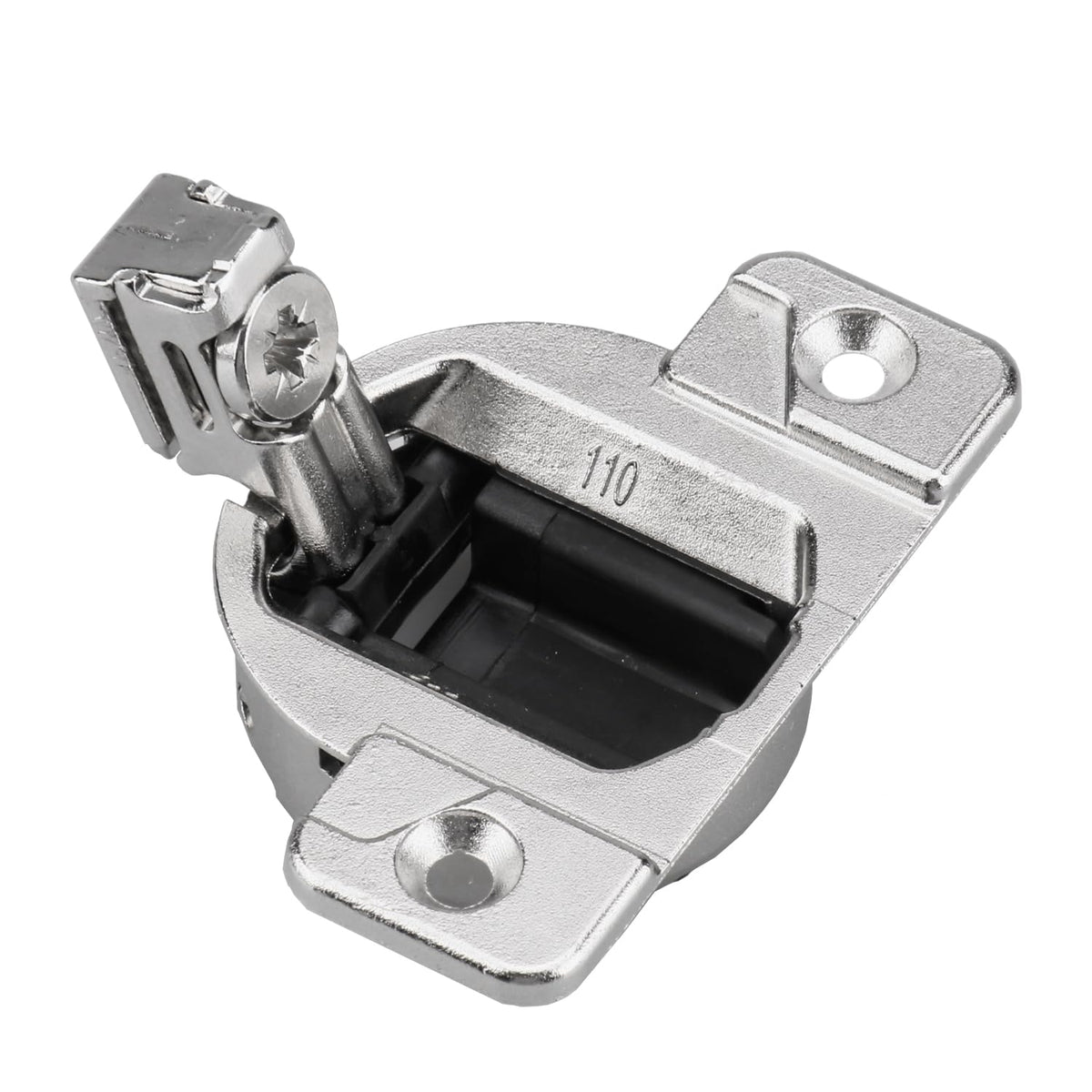Quini Blum 110 hinge back model close-up with nickel finish for durability