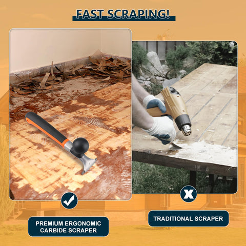 Quini scraper showing anti-slip texture for steady control