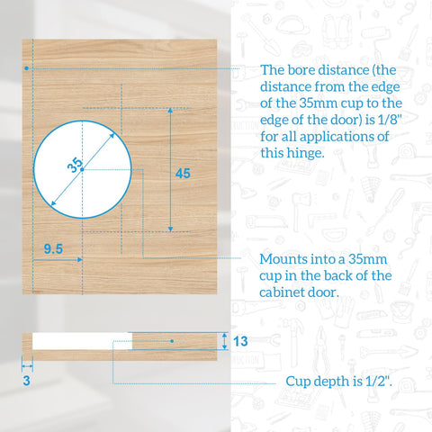 Quini Blum concealed European design hinge delivers a sleek kitchen look.