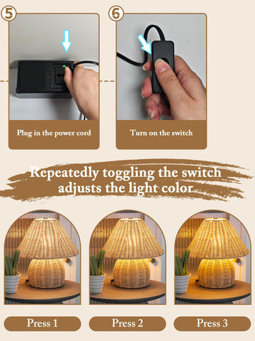 Quipzora lamp with included E26 bulb for easy setup