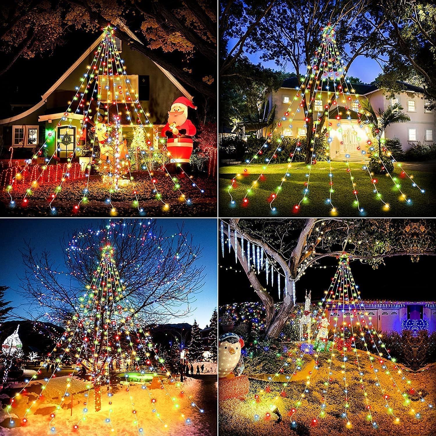 Qulist yard decor lights transform gardens, roofs, porches into festive spaces.