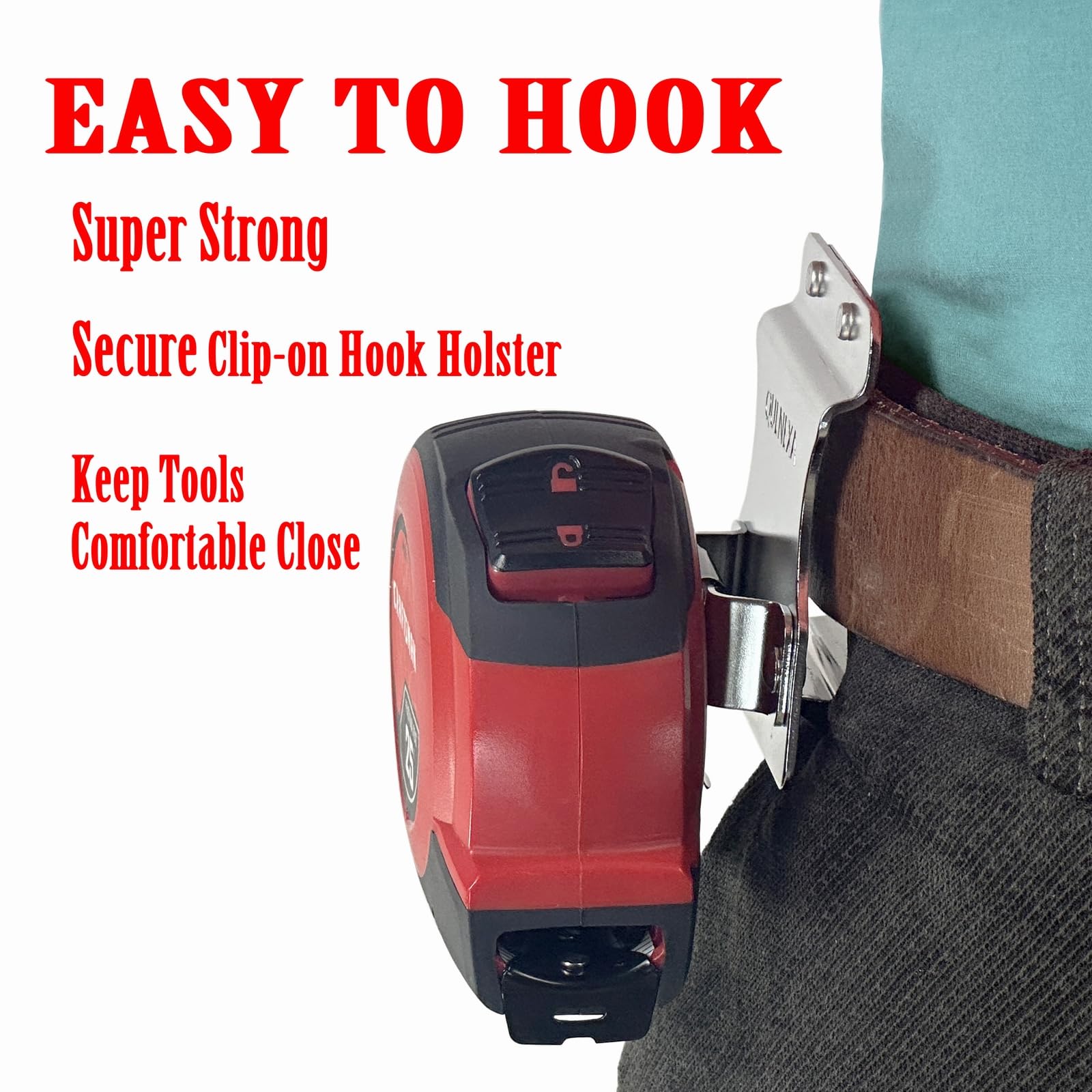 QULNEXA belt clip fits belts up to 1.75 inches securely