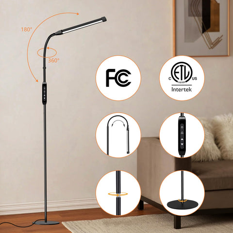 Qumusaa weighted base keeps the lamp steady in busy rooms