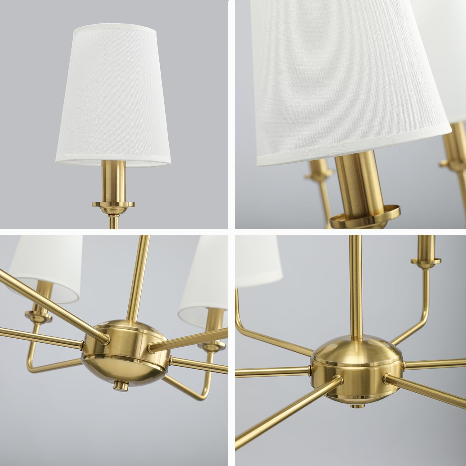 QUENEY kitchen island ambiance; six-light design adds warm atmosphere