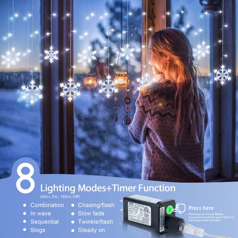 Qunlight eight lighting modes with memory personalize your festive display.