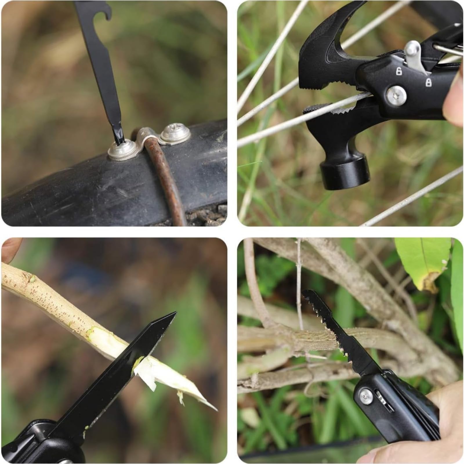 QuntionSt 12-in-1 hammer multitool in a lightweight carry-friendly form