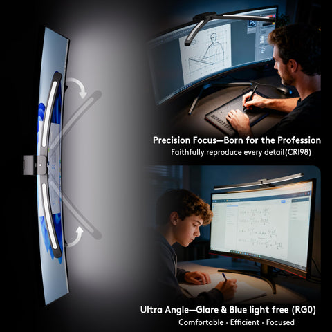 Quntis 45-degree asymmetric lighting reduces glare and preserves color fidelity