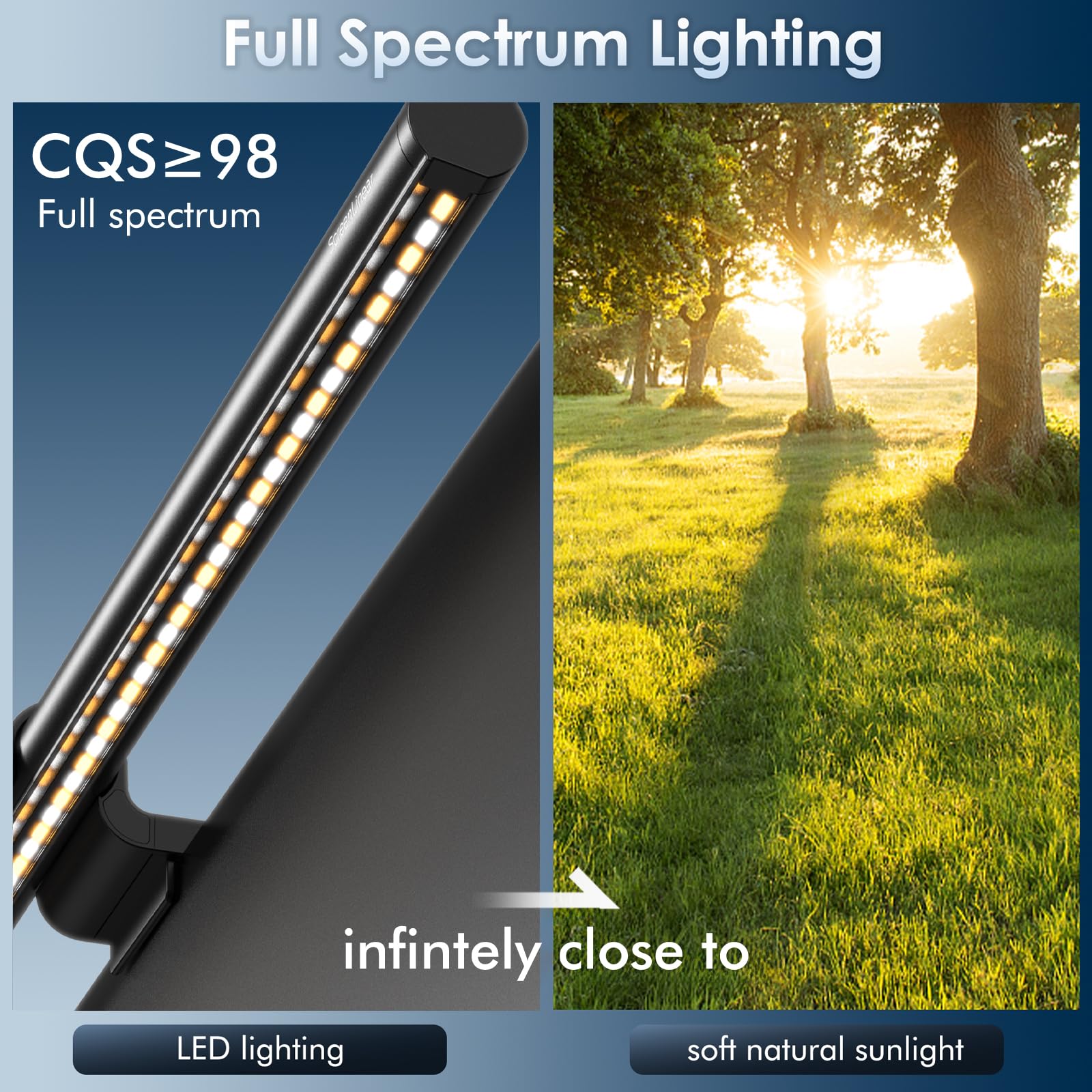 Quntis flicker-free lighting supports long sessions with steady illumination.