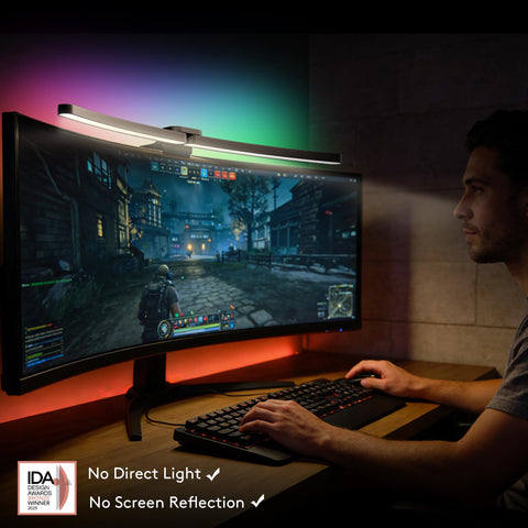 Quntis foldable dual-head light bar angle-adjustable for precise ultrawide lighting