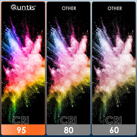 Quntis high CRI Ra95 lighting offers vibrant, true-to-life colors.