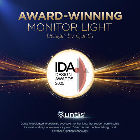 Quntis Monitor Light Bar desk-illumination enhances focus with even desk lighting