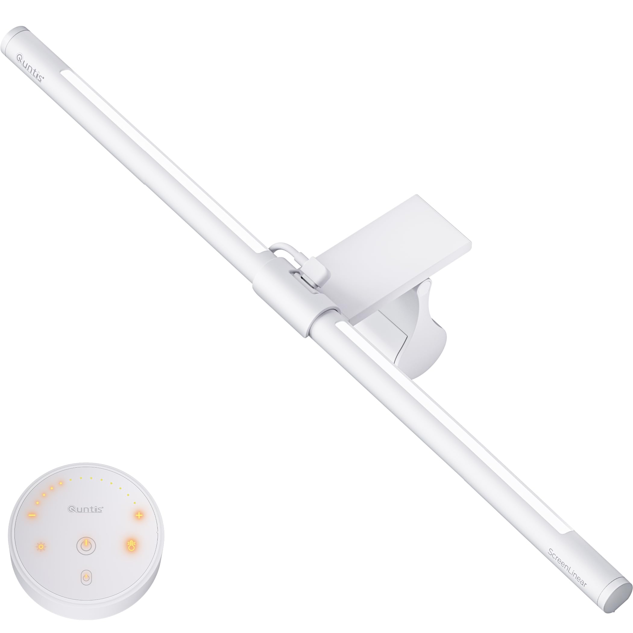 Quntis monitor light bar front light delivers glare-free brightness for focused work.