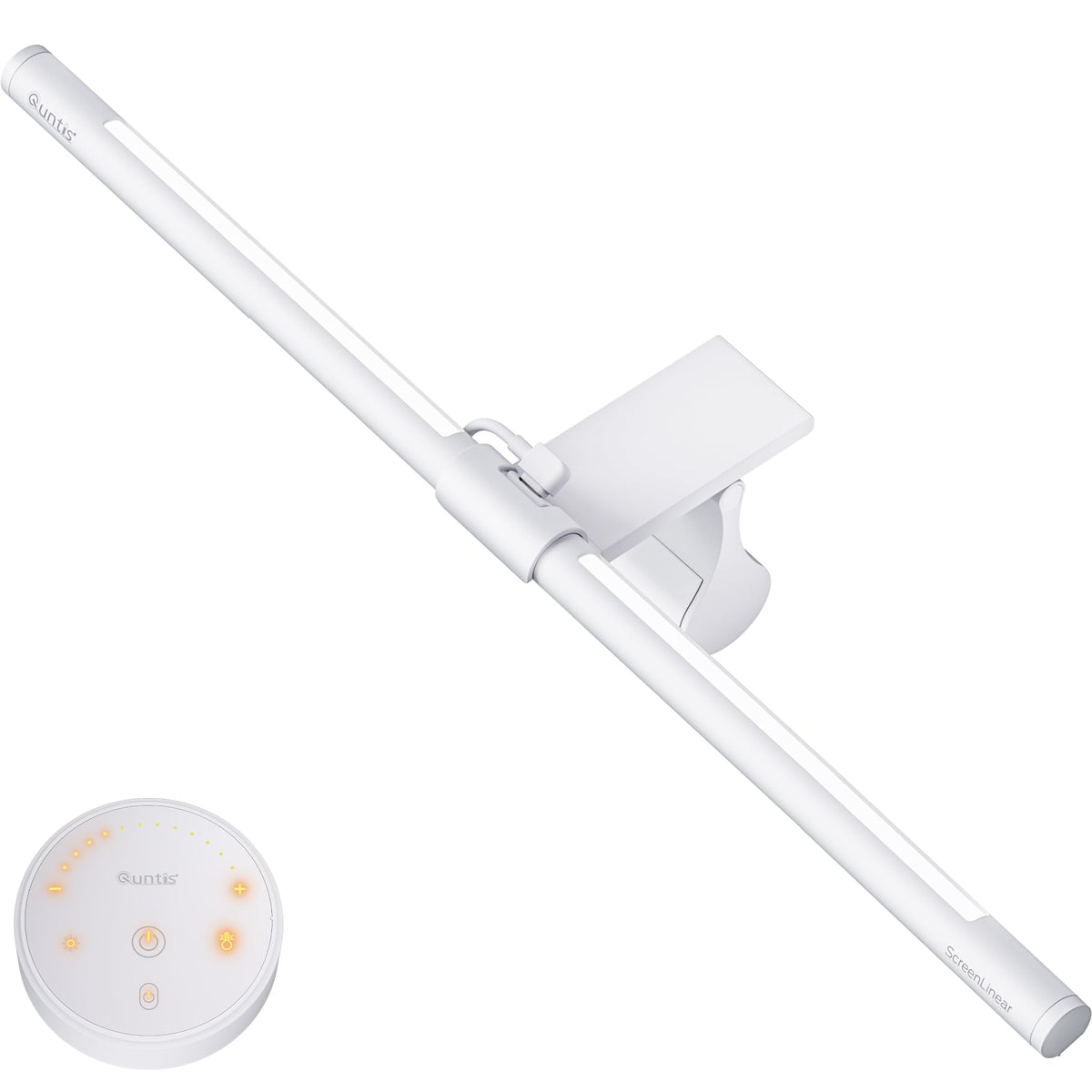 Quntis monitor light bar front light delivers glare-free brightness for focused work.